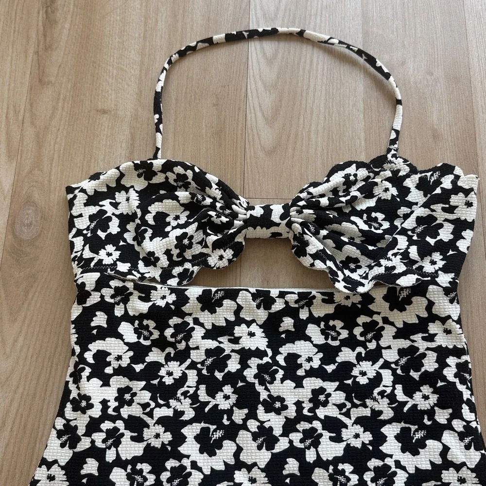 Marysia Swim Floral Black and White Swimsuit